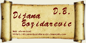 Dijana Božidarević vizit kartica